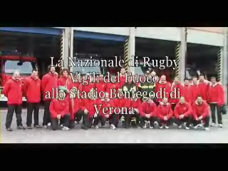 13/11/2010: Passerella d'onore della Rappresentativa Nazionale VV.F. di Rugby prima dell'incontro Italia - Argentina