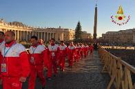 Roma, gli sportivi Vigili del Fuoco alla Messa di Natale