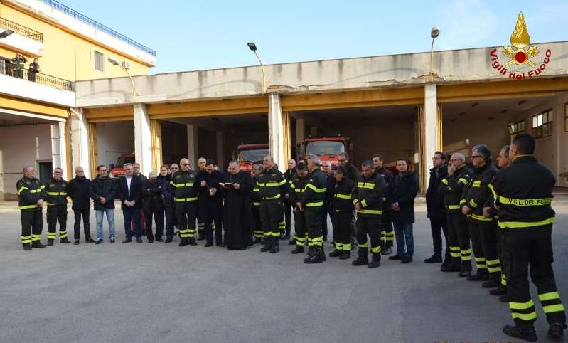 Agrigento, visita del Cardinale Montenegro presso il Comando provinciale dei Vigili del Fuoco