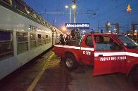Alessandria, incendio su treno regionale