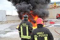 Ancona, esercitazione antincendio