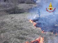 Ancona, incendio sottobosco nel comune di Serra San Quirico