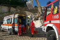  Ascoli Piceno, incidente sul lavoro in una cava di travertino