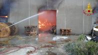Ascoli Piceno, incendio fienile in frazione Campolungo