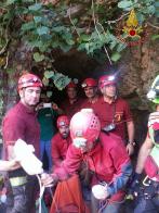 Bari, recuperato speleologo bloccato in una grotta