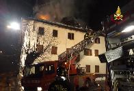 Belluno, incendio tetto abitazione a San Nicol di Comelico