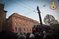  Bologna, festeggiamenti in onore di Santa Barbara, patrona dei Vigili del fuoco