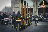  Bologna, festeggiamenti in onore di Santa Barbara, patrona dei Vigili del fuoco