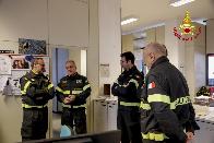 Bologna, il Direttore regionale dei Vigili del Fuoco , Roberto Lupica in visita al Comando