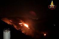 Incendio di bosco nel comune di Casalfiumanese