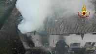 Bologna, incendio casolare abbandonato in localit San Giorgio in Piano