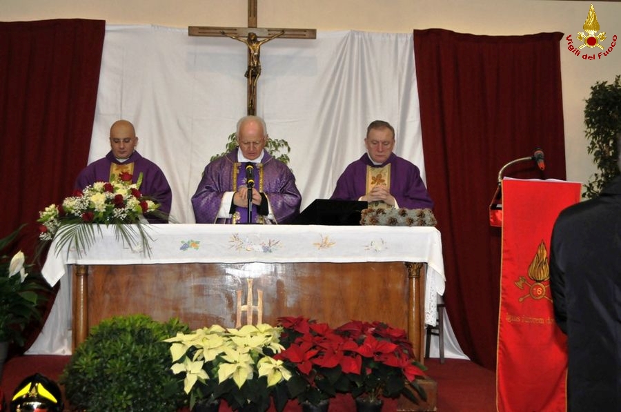 Brescia, festeggiamenti in onore di Santa Barbara, patrona dei Vigili del fuoco