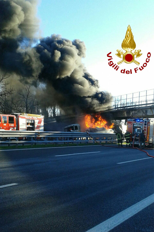 Brescia, incidente sulla A21