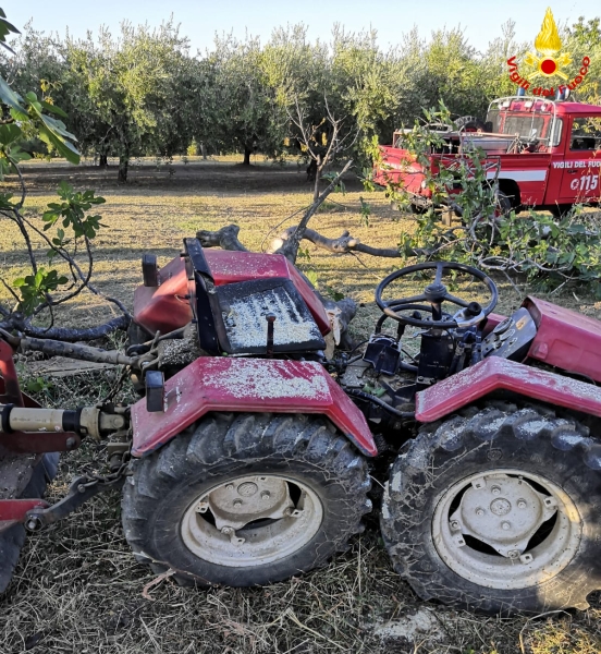 Campobasso, soccorso agricoltore nelle campagne di Petacciato