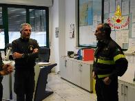 Ferrara, visita del Direttore regionale, Lupica presso il Comando provinciale dei Vigili del Fuoco