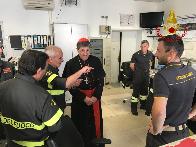 Firenze, il Cardinale Giuseppe Betori in visita pastorale al Comando provinciale dei Vigili del fuoco