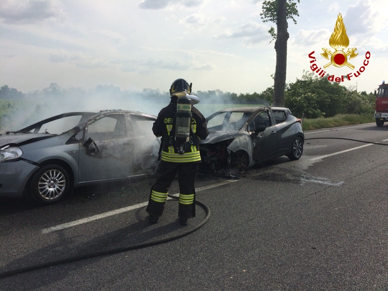 Pordenone, incidente stradale seguito da incendio a Casarsa della Delizia
