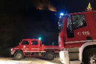 Forl-Cesena, incendio bosco a Borghi