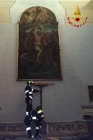 Latina, messo in sicurezza un importante dipinto nella chiesa di San Bartolomeo a Sezze