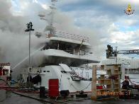 L'intervento ai cantieri navali di Livorno