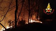 Varese, vasto incendio bosco nel comune di Castiglione Olona