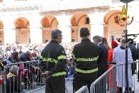 Ancona, i Vigili del Fuoco impegnati nel sistema di sicurezza durante la visita del Papa al Santuario di Loreto