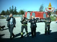 Massa Carrara, il Prefetto, Enrico Ricci in visita al Comando dei Vigili del fuoco