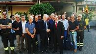 Messina, il nuovo Sindaco, Cateno De Luca in visita al Comando dei Vigili del Fuoco