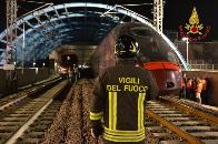 Parma, esercitazione ferroviaria all'interno della galleria artificiale di Fontanellato