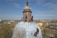 Modena, intervento sulla cupola della Chiesa del Voto