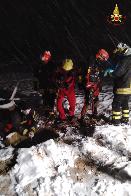 Il tentativo di salvataggio dell'uomo caduto in un pozzo a Castelfranci