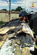  Padova, incendio durante i lavori di impermeabilizzazione a Cittadella