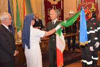 Palermo: cerimonia di consegna della Bandiera Nazionale al Corpo Nazionale dei Vigili del Fuoco