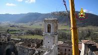  Perugia, posizionata la struttura di copertura del campanile di Santa Maria Argentea