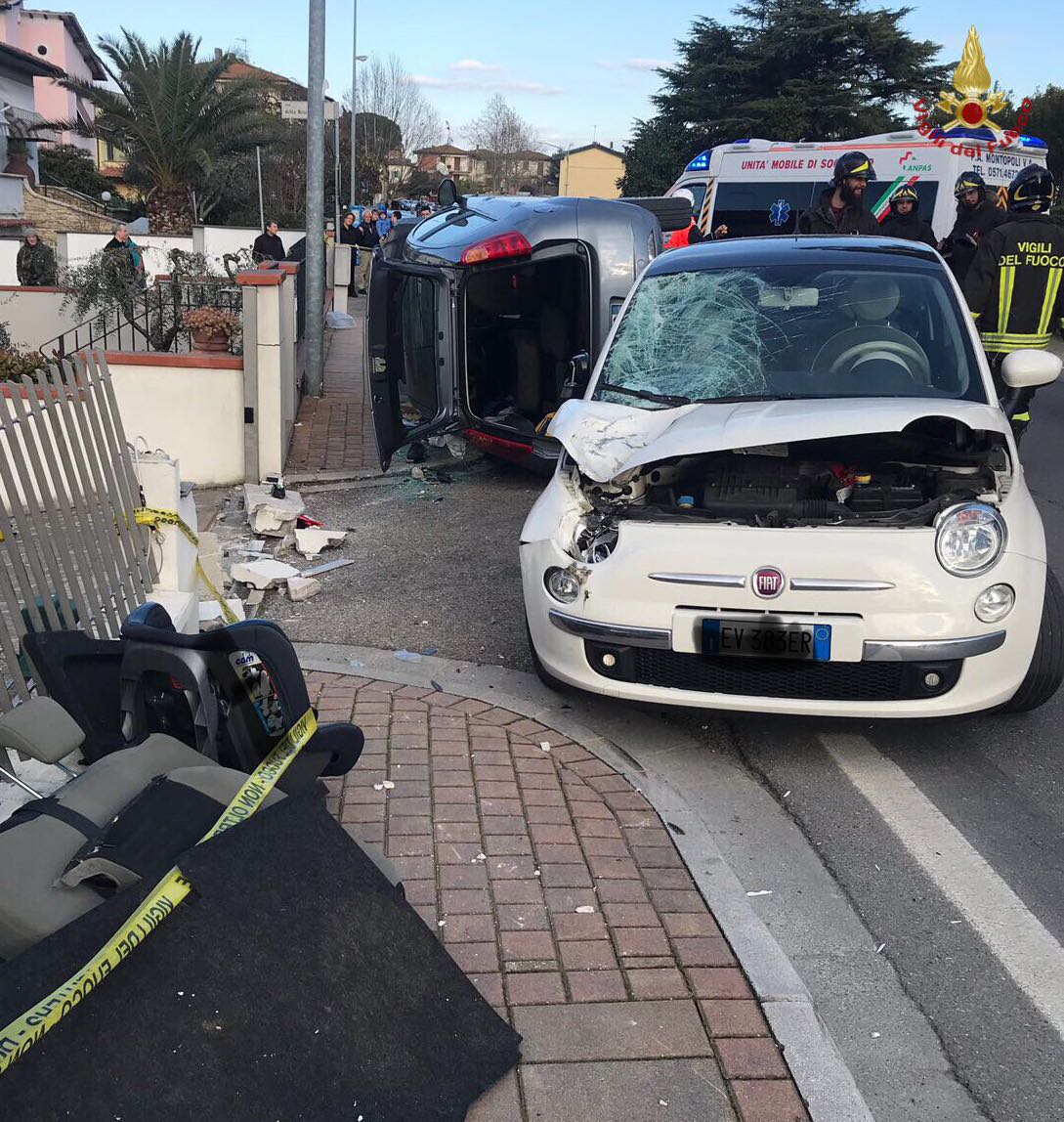 Pisa, incidente stradale nel territorio di Montopoli Valdarno