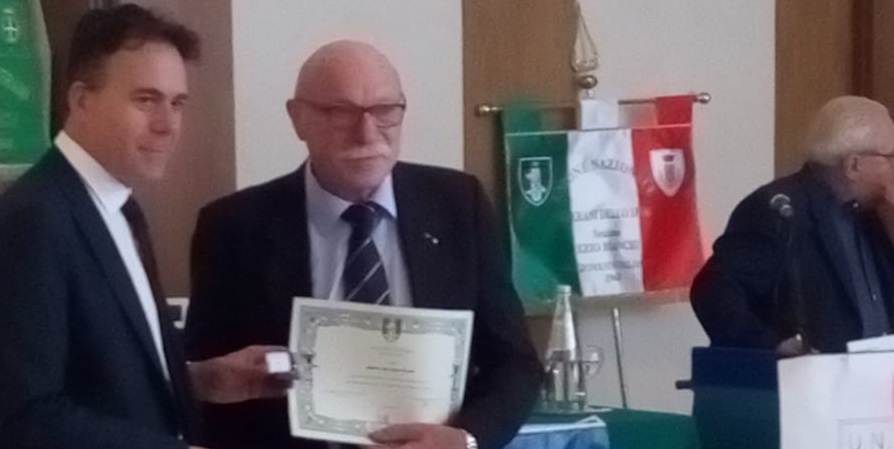Mario Cerrai - premiato dall'UNVS