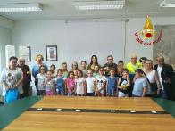 Prato, delegazione di giovani bielorussi in visita al Comando provinciale dei Vigili del Fuoco
