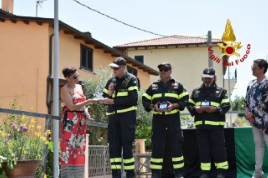 Prato, i Vigili del Fuoco presenti al decennale del Sisma che ha colpito i territori dell'Abruzzo nel 2009