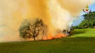 Rieti, incendio bosco a Montenero