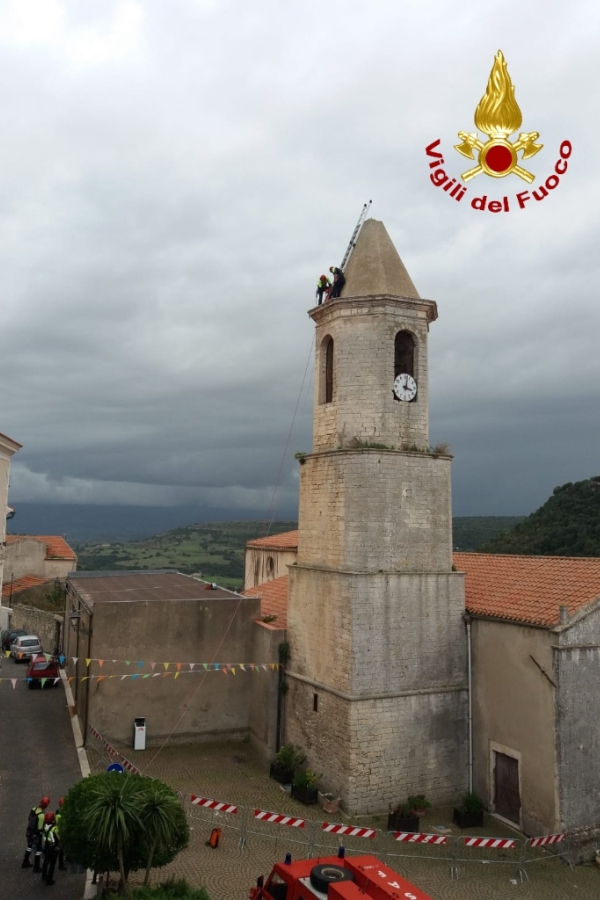 Sassari, messa in sicurezza del campanile della chiesa di Sedini