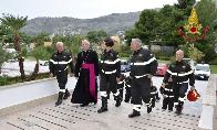 Trapani, visita pastorale di Monsignor Pietro Maria Fragnelli al Comando dei Vigili del Fuoco