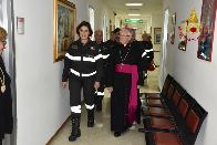 Trapani, visita pastorale di Monsignor Pietro maria Fragnelli al Comando dei Vigili del Fuoco