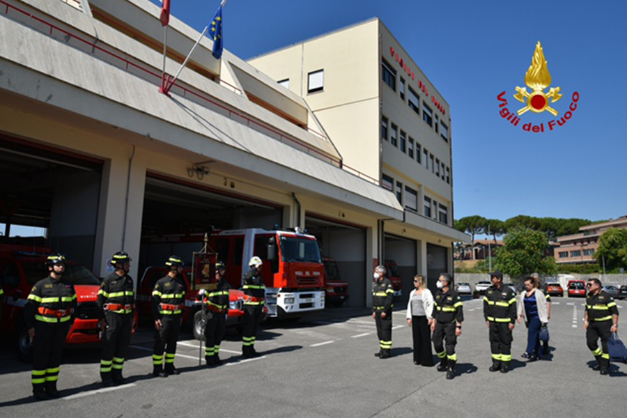 I vertici del Dipartimento e del Corpo Nazionale in visita al Comando di Perugia