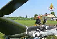 Padova, atterraggio di emergenza per un elicottero della NATO