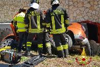 Verona, auto esce di strada e finisce in un canale di scolo: ferito il passeggero