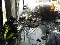 Pordenone, incendio in un mobilificio nel comune di Pravisdomini