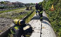 Vicenza, i Vigili del Fuoco salvano quattro persone che si trovavano all'interno di un carro merci