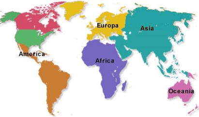 Cartina del mondo