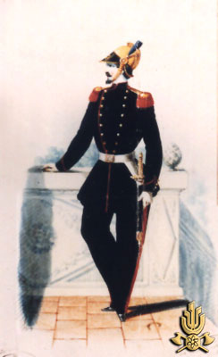 1843 - Pompiere in tenuta da parata