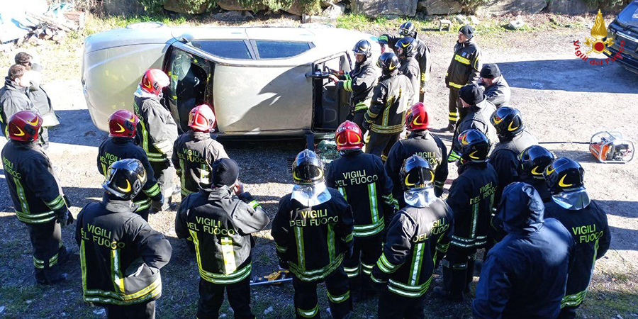 Giornata di addestramento per i Vigili del fuoco volontari di Borgo Val di Taro